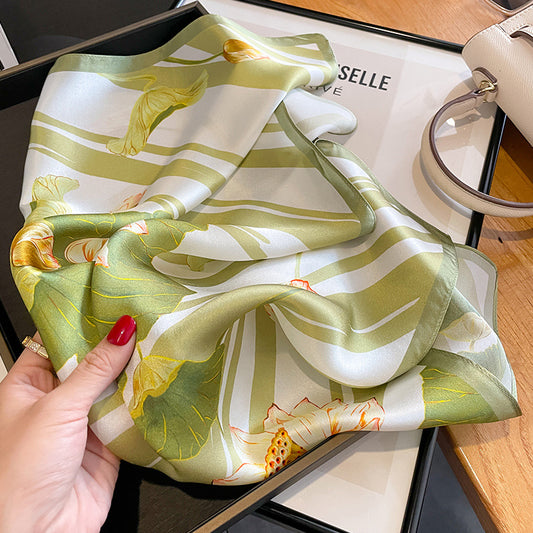 Floral Design Mulberry Silk Shawl