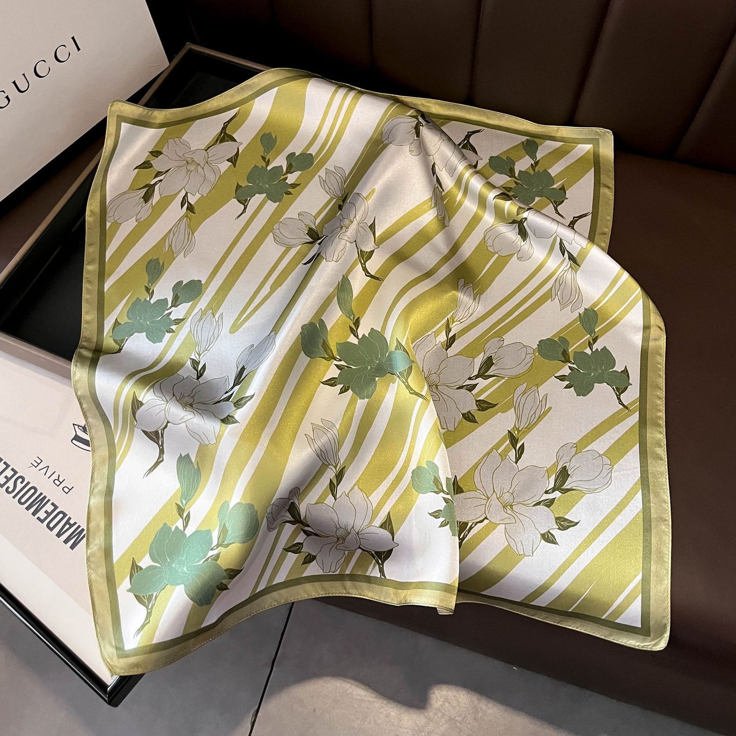 Floral Design Mulberry Silk Shawl