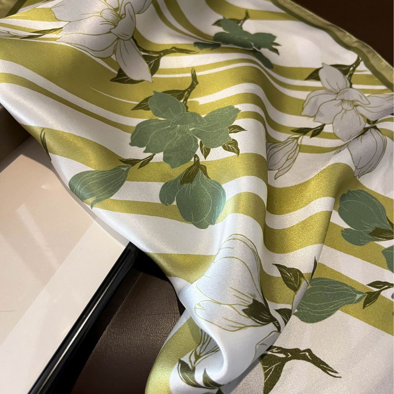 Floral Design Mulberry Silk Shawl