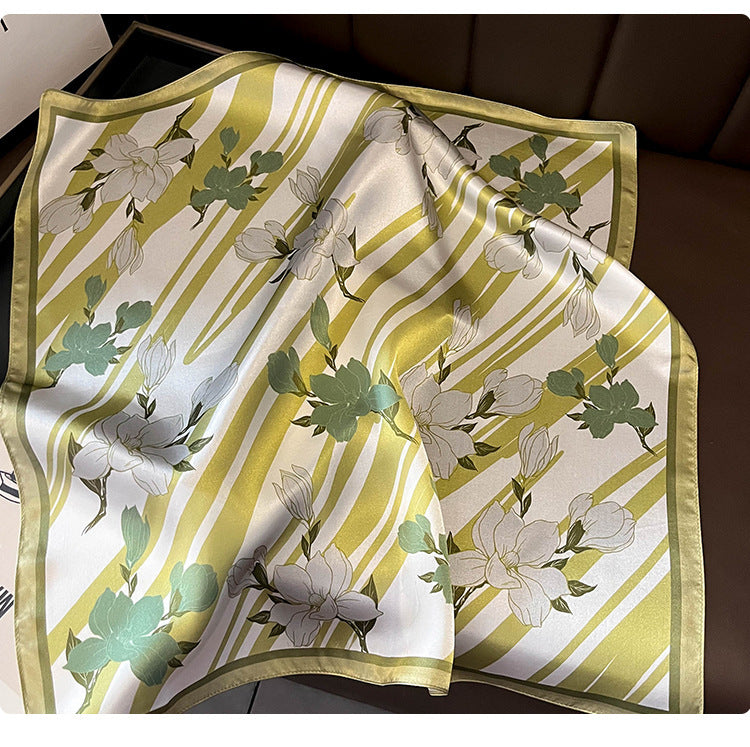 Floral Design Mulberry Silk Shawl
