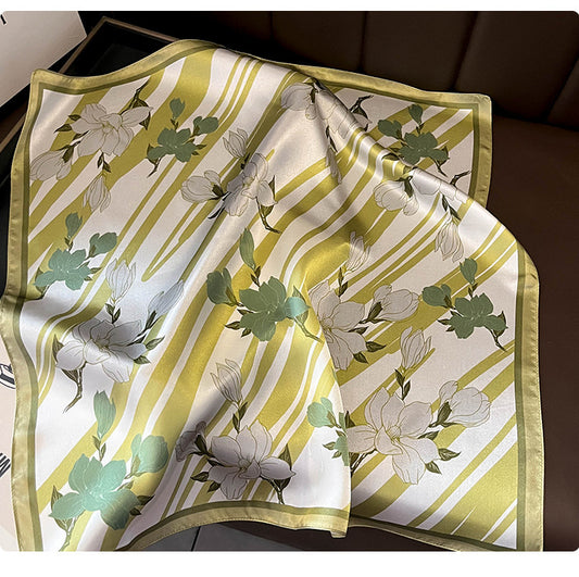 Floral Design Mulberry Silk Shawl