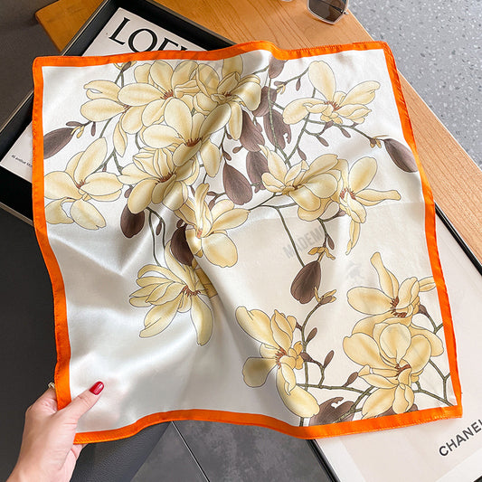 Floral Design Mulberry Silk Shawl