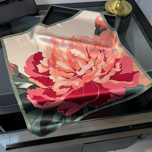 Floral Design Mulberry Silk Shawl