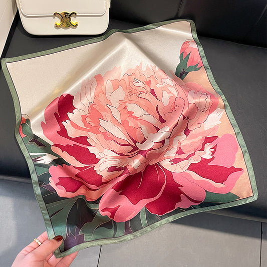 Floral Design Mulberry Silk Shawl