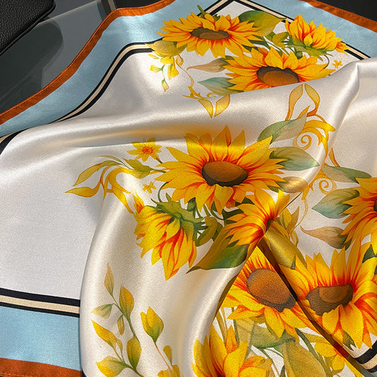 Floral Design Mulberry Silk Shawl