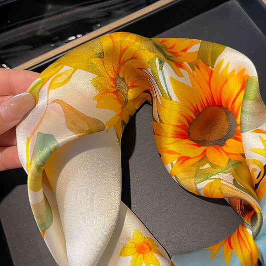 Floral Design Mulberry Silk Shawl