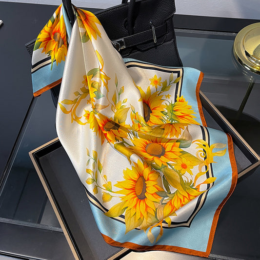 Floral Design Mulberry Silk Shawl