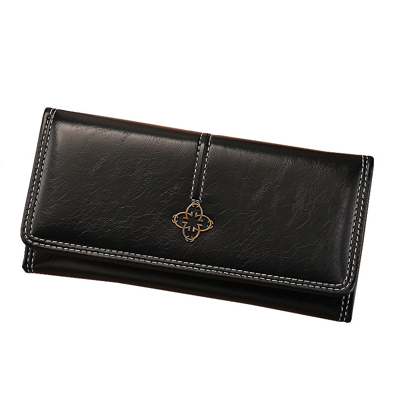 Long Bifold Wallet with Multiple Compartments