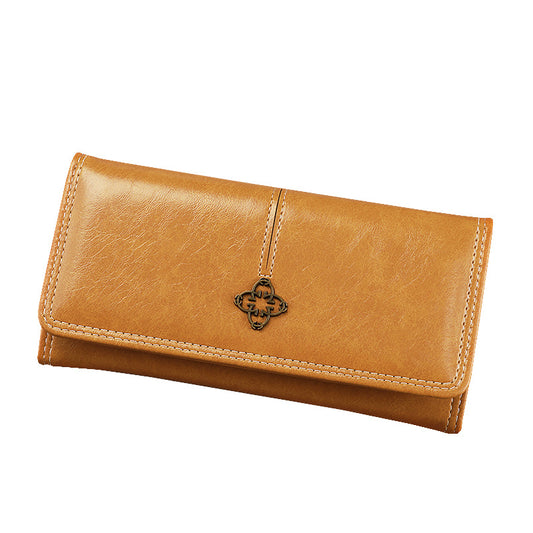 Long Bifold Wallet with Multiple Compartments