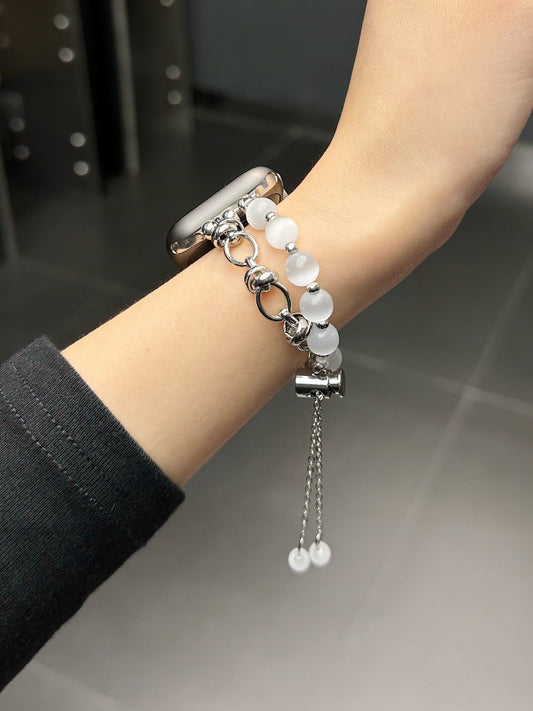 2-pcs Elegant Cat's Eye Beaded Bracelet Band for Apple Watch