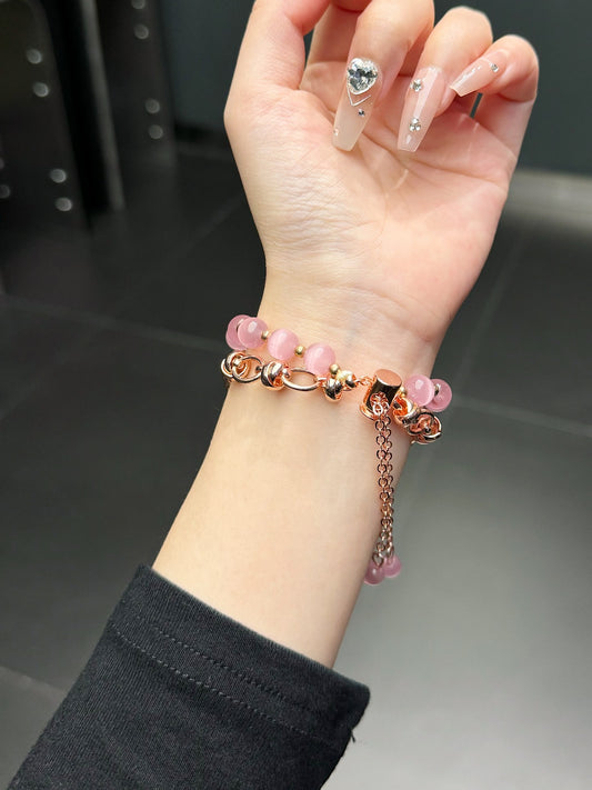 2-pcs Elegant Cat's Eye Beaded Bracelet Band for Apple Watch