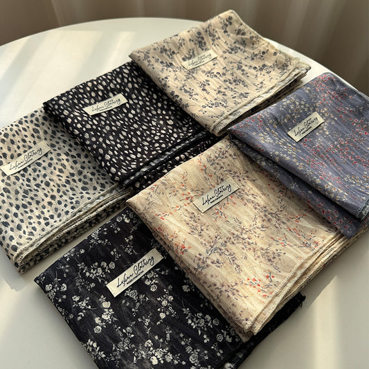 Versatile Patterned Square Scarf