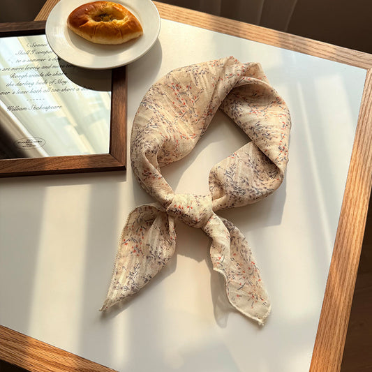 Versatile Patterned Square Scarf