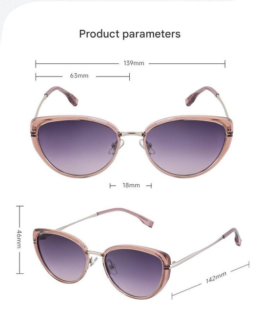 Chic Cat Eye Polarized Sunglasses for Women - Lightweight UV Protection Fashion Eyewear