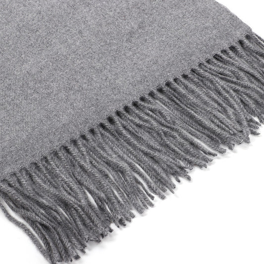 Luxury Cashmere Blend Large Fringed Scarf