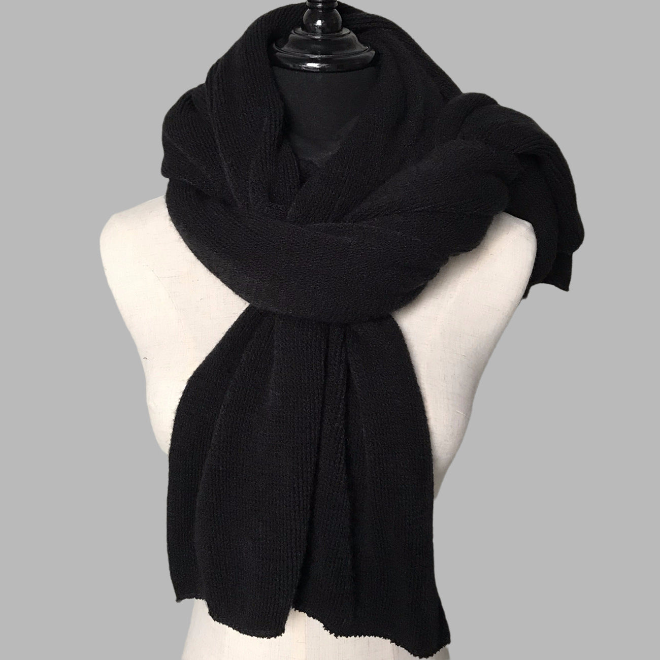 Warm Winter Shawl with Elegant Fringe