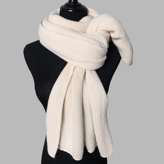 Warm Winter Shawl with Elegant Fringe