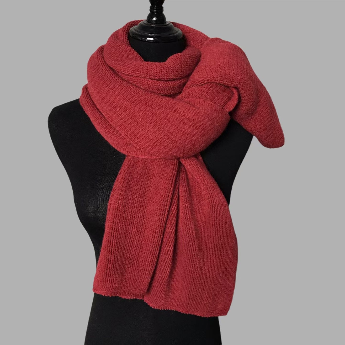 Warm Winter Shawl with Elegant Fringe