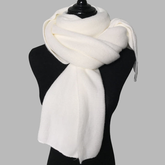 Warm Winter Shawl with Elegant Fringe