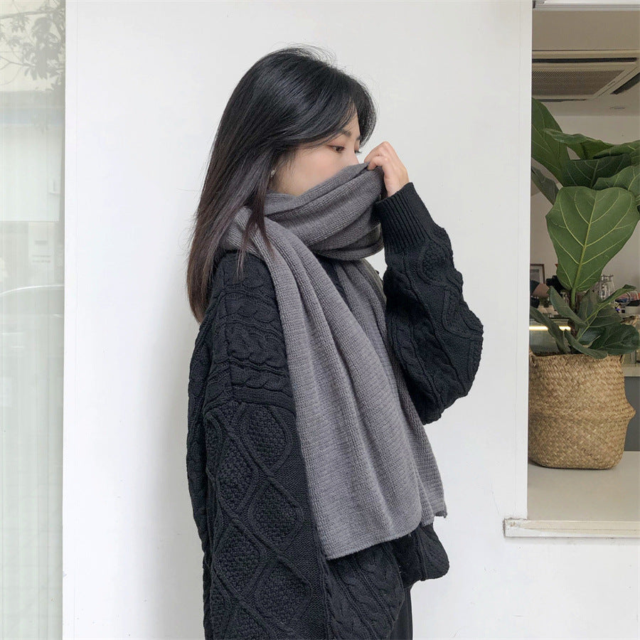 Warm Winter Shawl with Elegant Fringe