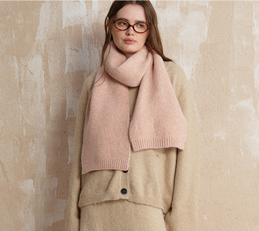 Soft Wool Blend Knitted Scarf