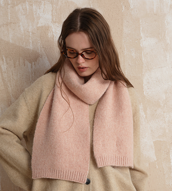 Soft Wool Blend Knitted Scarf