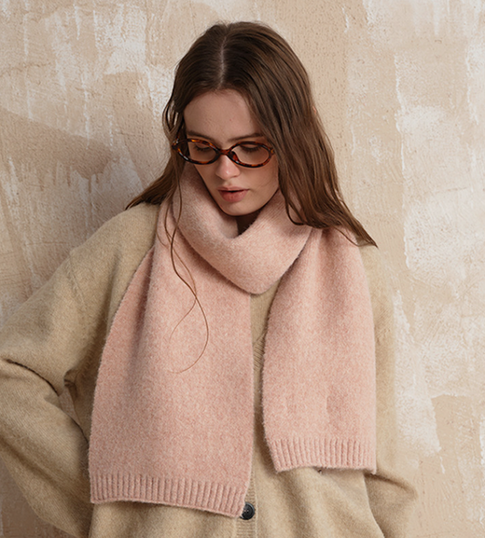 Soft Wool Blend Knitted Scarf