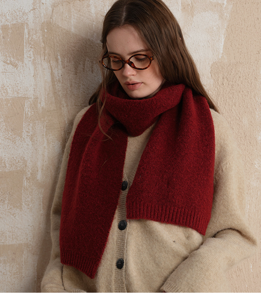 Soft Wool Blend Knitted Scarf