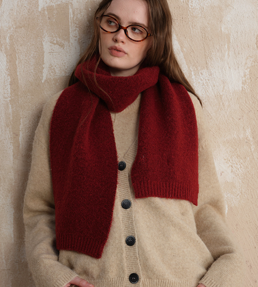 Soft Wool Blend Knitted Scarf