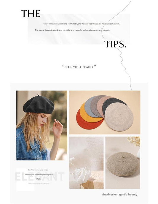 Elegant Wool Beret