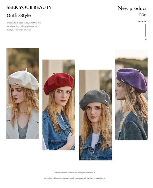Elegant Wool Beret