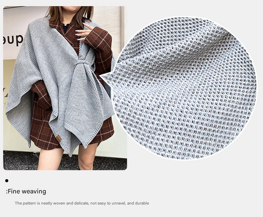 Luxurious Faux Cashmere Knitted Cape