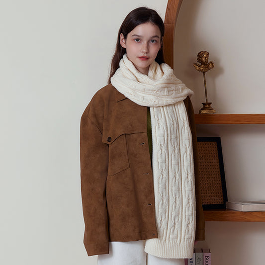 Classic Textured Knit Scarf