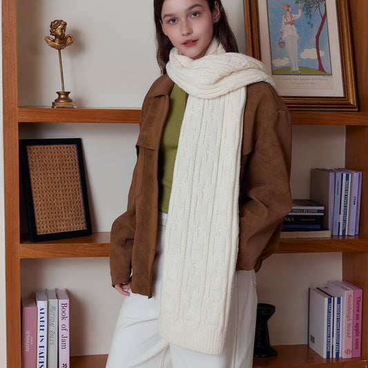 Classic Textured Knit Scarf