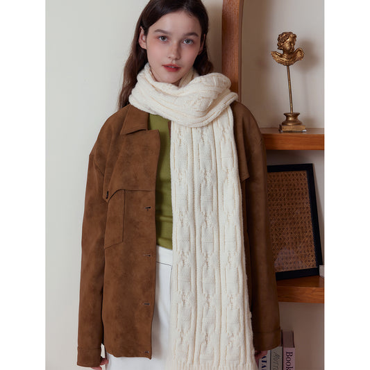 Classic Textured Knit Scarf