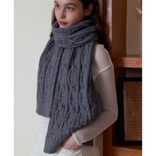 Classic Textured Knit Scarf