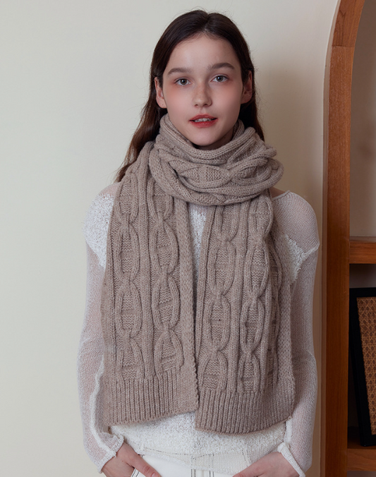 Classic Textured Knit Scarf