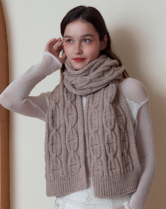Classic Textured Knit Scarf