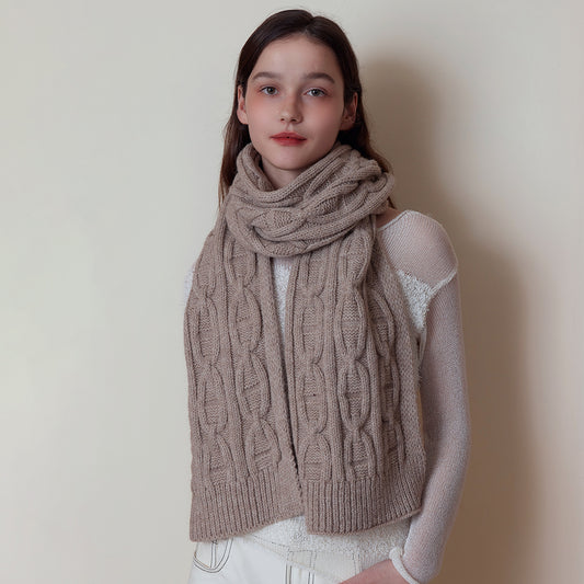 Classic Textured Knit Scarf