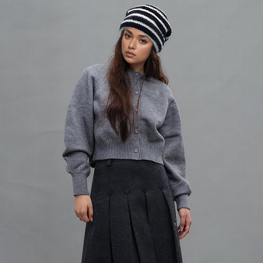 Trendy Dual-Tone Striped Beanie