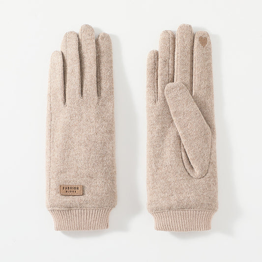 Elegant Women's Wool Blend Winter Touchscreen Gloves