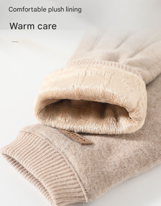 Elegant Women's Wool Blend Winter Touchscreen Gloves