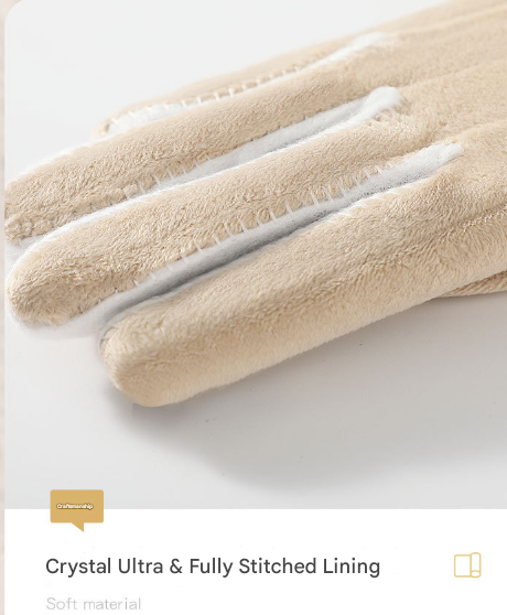 Elegant Women's Wool Blend Winter Touchscreen Gloves