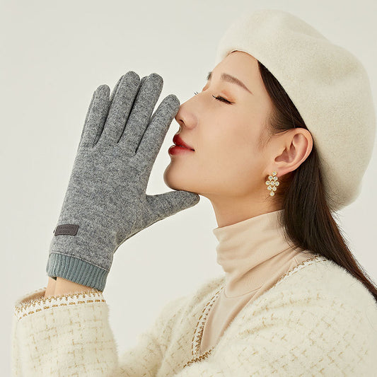 Elegant Women's Wool Blend Winter Touchscreen Gloves