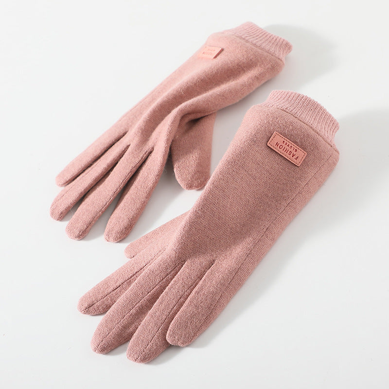 Elegant Women's Wool Blend Winter Touchscreen Gloves