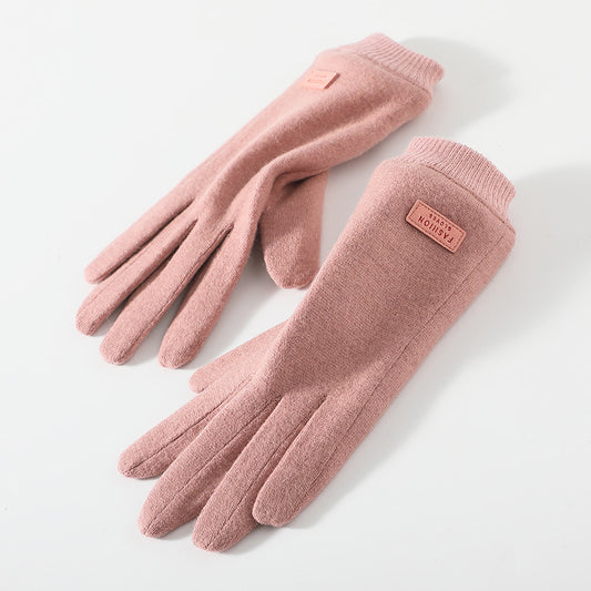 Elegant Women's Wool Blend Winter Touchscreen Gloves