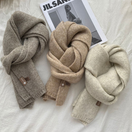 Luxuriously Soft Wool Blend Knit Scarf