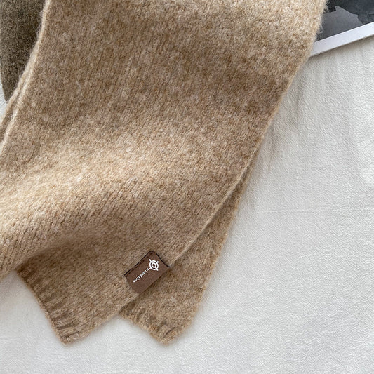 Luxuriously Soft Wool Blend Knit Scarf