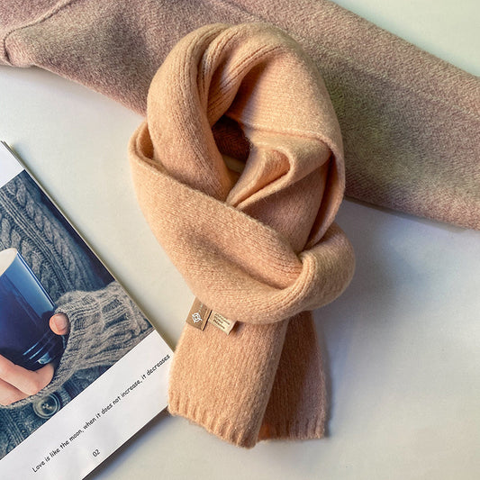 Luxuriously Soft Wool Blend Knit Scarf