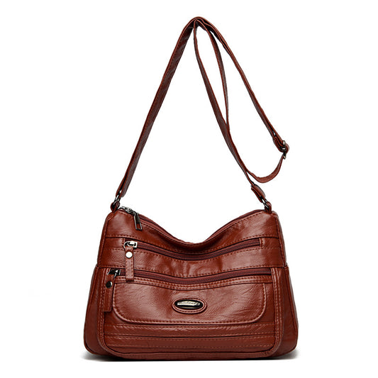 Soft Washed Crossbody Bag with Multi-Pocket Casual